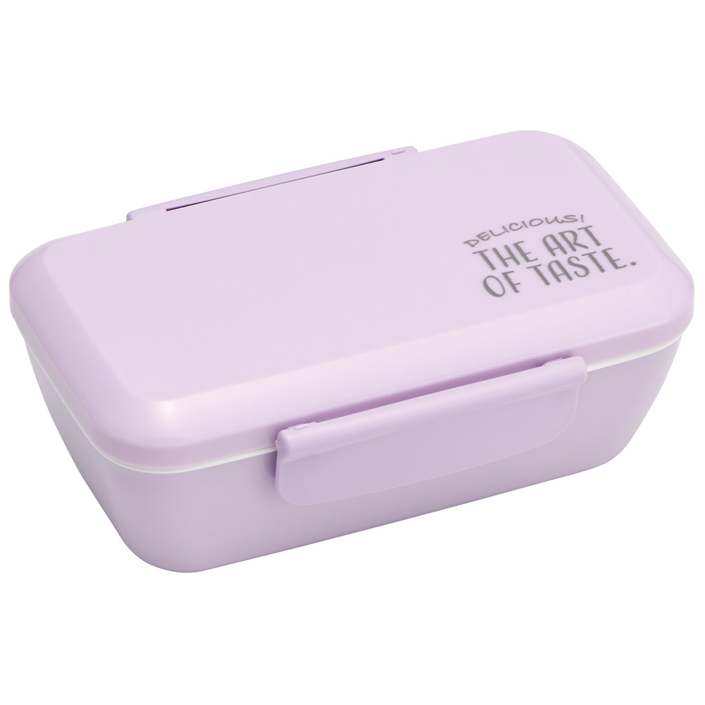 弁当箱 1段 530ml べんとう箱 お弁当箱 大人 食洗機対応 レンジ対応 抗菌 skater スケーター PFTY5AG ニュアンスカラー パープル