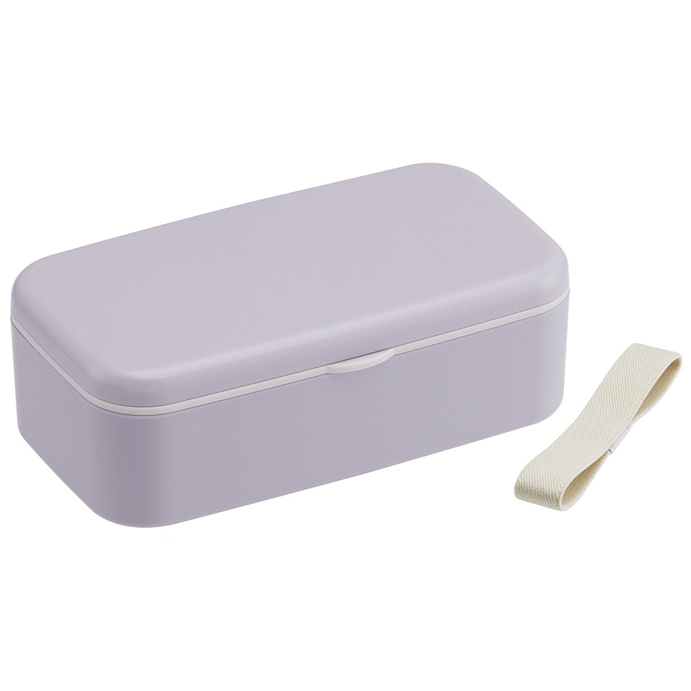 箸付き 弁当箱 600ml 1段 ランチボックス お弁当 16.5cm 大人 子供 バイオマス スケーター skater PLB6HB セピア カラー ラベンダー 紫 むらさき