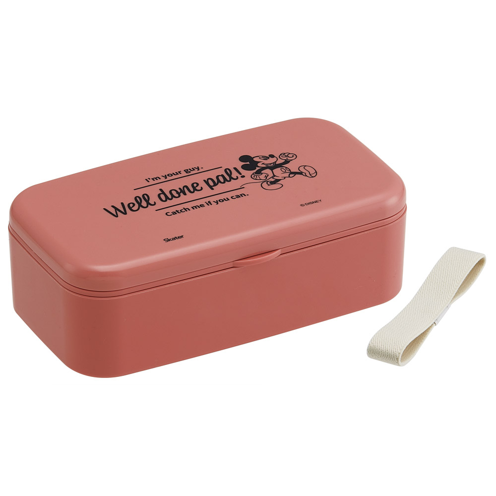 箸付き 弁当箱 600ml 1段 ランチボックス お弁当 16.5cm 大人 子供 バイオマス スケーター skater PLB6HB ミッキーマウス ミッキー Mickey 男の子 女の子