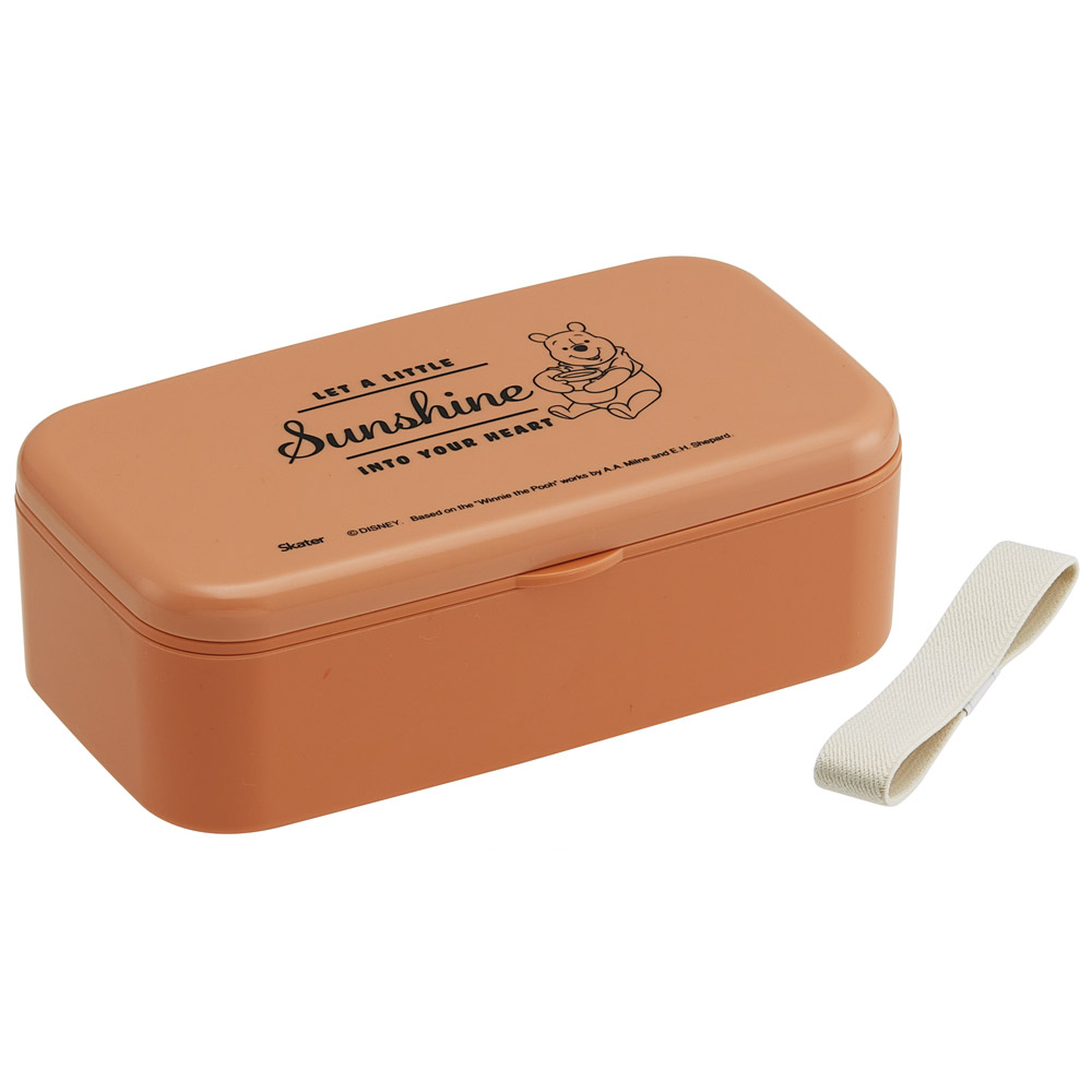 箸付き 弁当箱 600ml 1段 ランチボックス お弁当 16.5cm 大人 子供 バイオマス スケーター skater PLB6HB くまのプーさん プーさん Pooh 女性 レディース