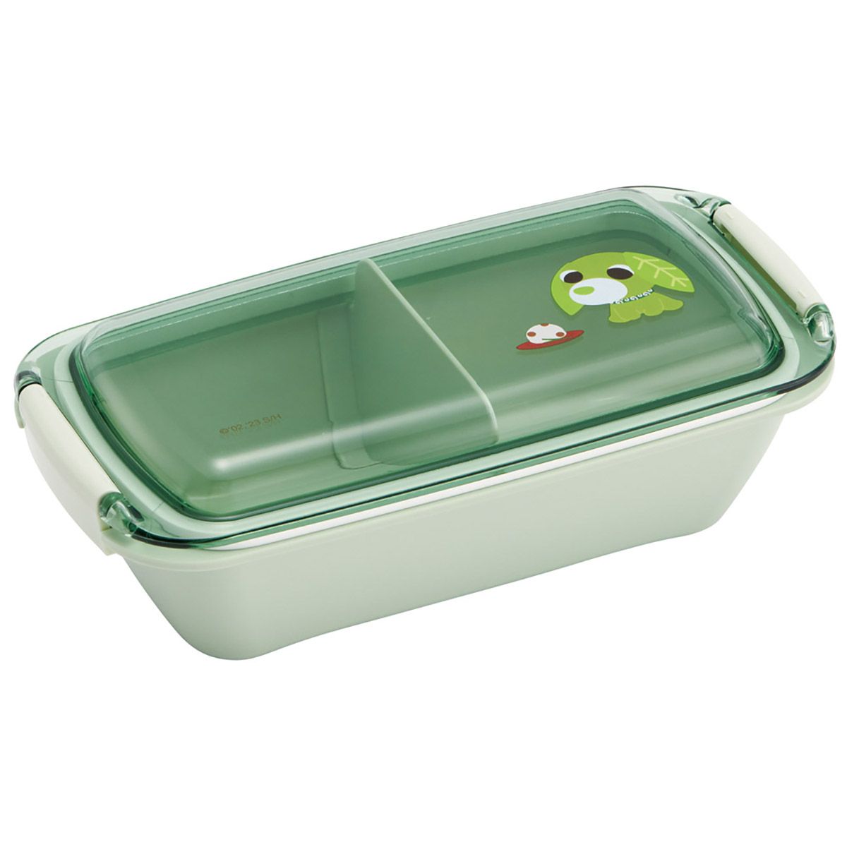 スケーター 洗いやすい弁当箱 パッキン溝の幅が広い ふわっと お弁当箱 530ml 1段 弁当 skater PTLB6B お茶犬 リョク 緑茶犬 グッズ【子供 大人 バイオマス ランチボックス レンジ 食洗機 対応】