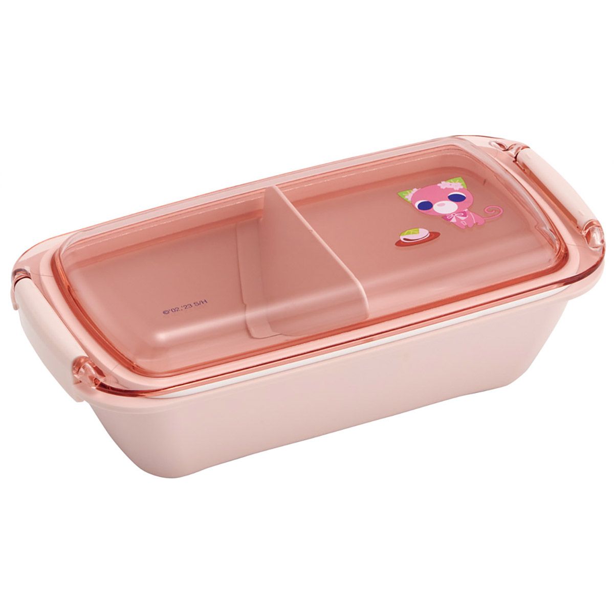 スケーター 洗いやすい弁当箱 パッキン溝の幅が広い ふわっと お弁当箱 530ml 1段 弁当 skater PTLB6B お茶犬 サクラ さくら茶猫 グッズ【子供 大人 バイオマス ランチボックス レンジ 食洗機 対応】