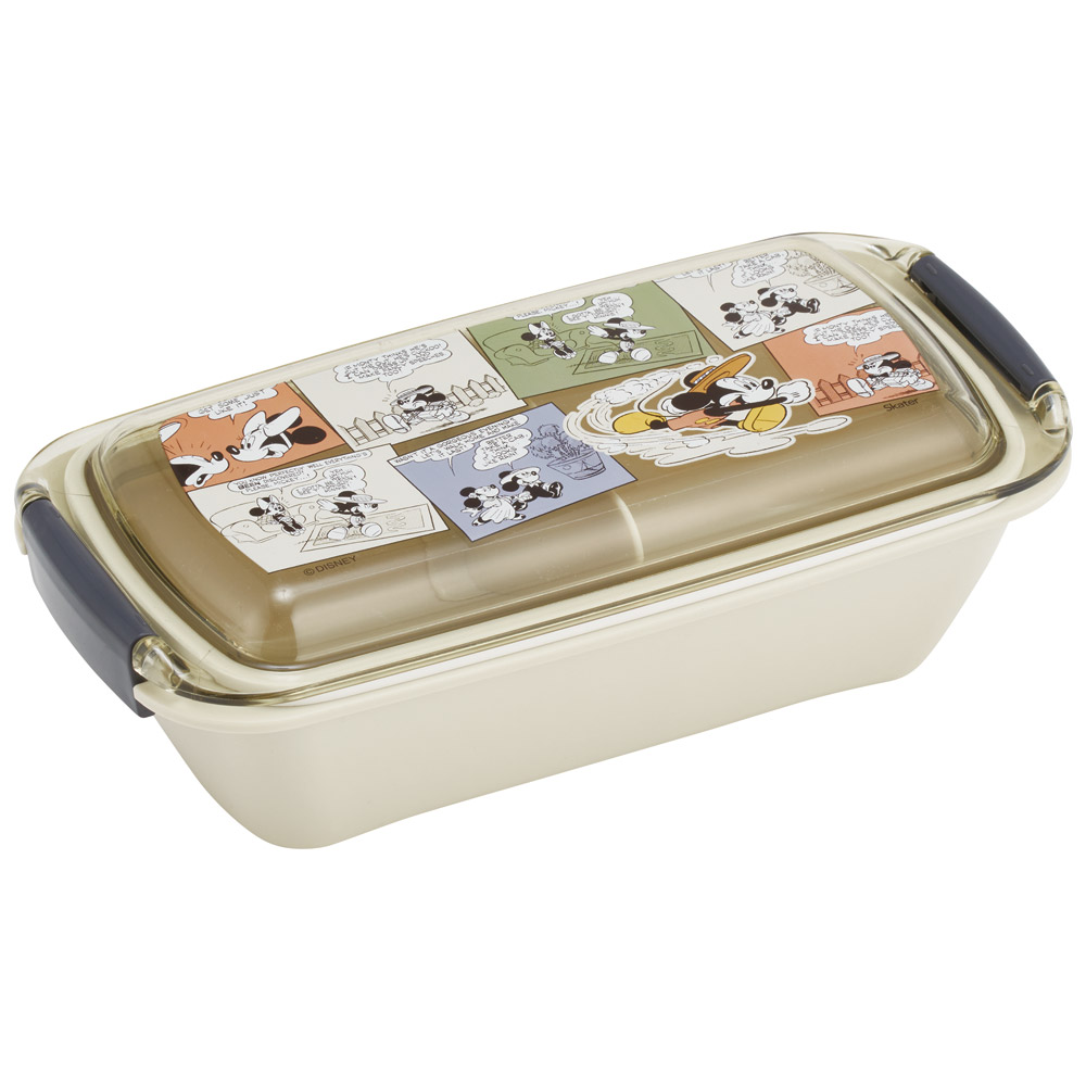 スケーター 洗いやすい弁当箱 パッキン溝の幅が広い ふわっと お弁当箱 530ml 1段 弁当 skater PTLB6B ミッキーマウス ミッキー Mickey コミック 男の子 女の子【子供 大人 バイオマス ランチボックス レンジ 食洗機 対応】