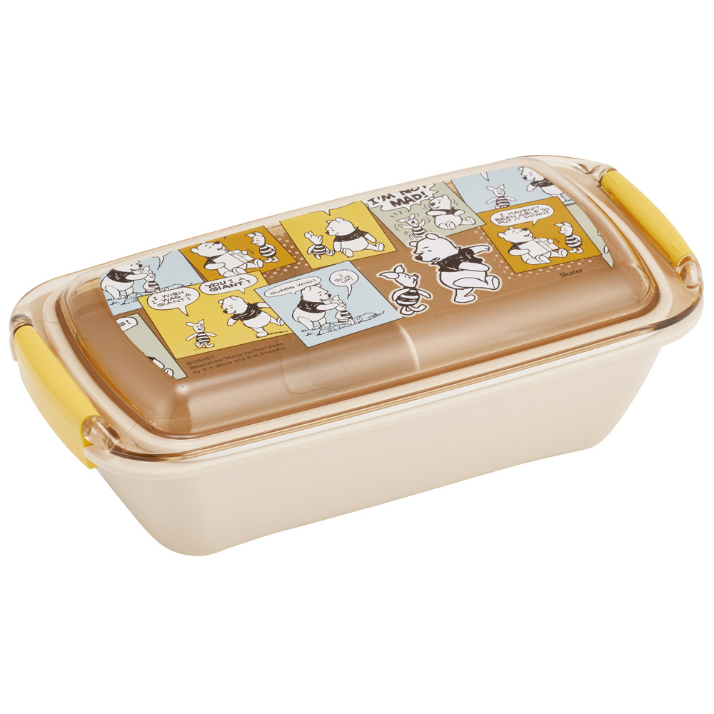 スケーター 洗いやすい弁当箱 パッキン溝の幅が広い ふわっと お弁当箱 530ml 1段 弁当 skater PTLB6B くまのプーさん プーさん Pooh コミック 女性 レディース【子供 大人 バイオマス ランチボックス レンジ 食洗機 対応】