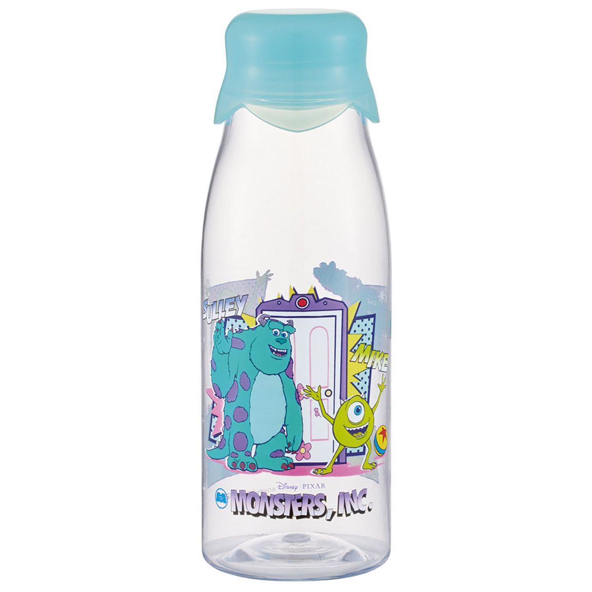 スケーター 牛乳瓶風 ボトル 水筒 牛乳瓶型 500ml プラスチック 軽量 キャラクター skater PTY5M モンスターズ・インク モンスターズインク サリー マイク【面白い かわいい 透明 クリアボトル ウォーターボトル】
