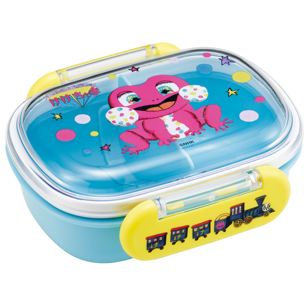 スケーター お弁当箱 子供 1段 270ml 幼稚園 弁当箱 仕切り ドーム型 キャラクター skater QAF1 しりたガエルのけけちゃま おかあさんといっしょ グッズ【レンジ対応 食洗機対応 子ども ランチボックス】