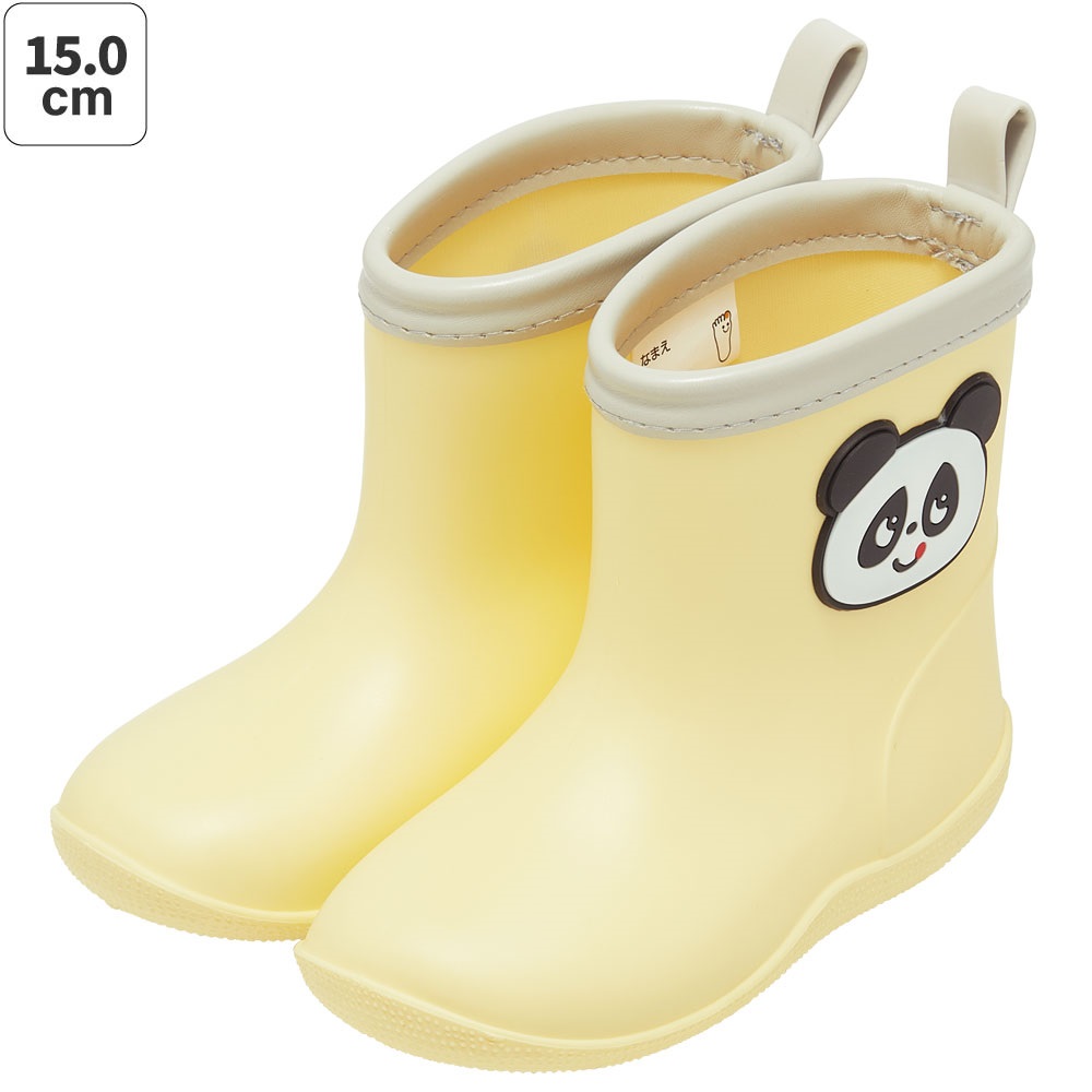 ワッペン 付き レインブーツ 長靴 キッズ 子供 15cm おしゃれ かわいい スケーター skater RIBTW15 ゴパン パンダ パンダ柄 ぱんだ 男の子 女の子