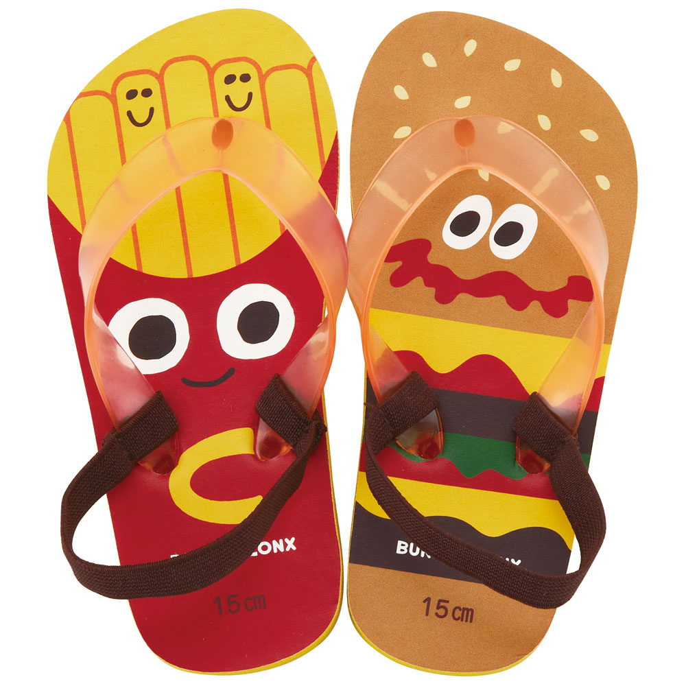 ビーチサンダル キッズ 15cm 子供 キャラクター サンダル 夏用 痛くない skater SDBE15 スケーター 23年 バーガーコンクス BURGER CONX 男の子 女の子【ビーサン子ども 海 プール お出かけ ゴムバンド付き 子供用 おしゃれ】