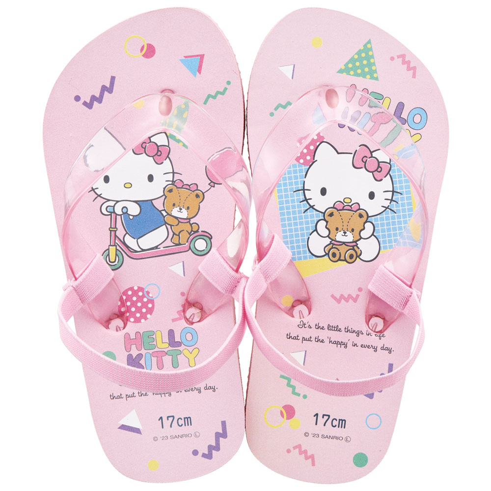 ビーチサンダル キッズ 17cm 子供 キャラクター サンダル 夏用 痛くない skater スケーター SDBE17 23年 キティ ハローキティ キティちゃん 女の子【17 ビーサン子ども 海 プール ゴムバンド付き 子供用 ギフト】