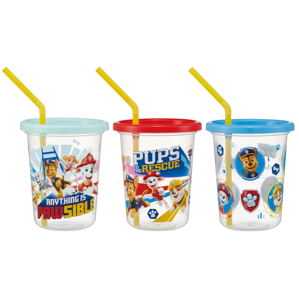 ストロー付タンブラー 320ml/3個セットパウ・パトロール23/SIH3ST_4973307652721/スケーター
