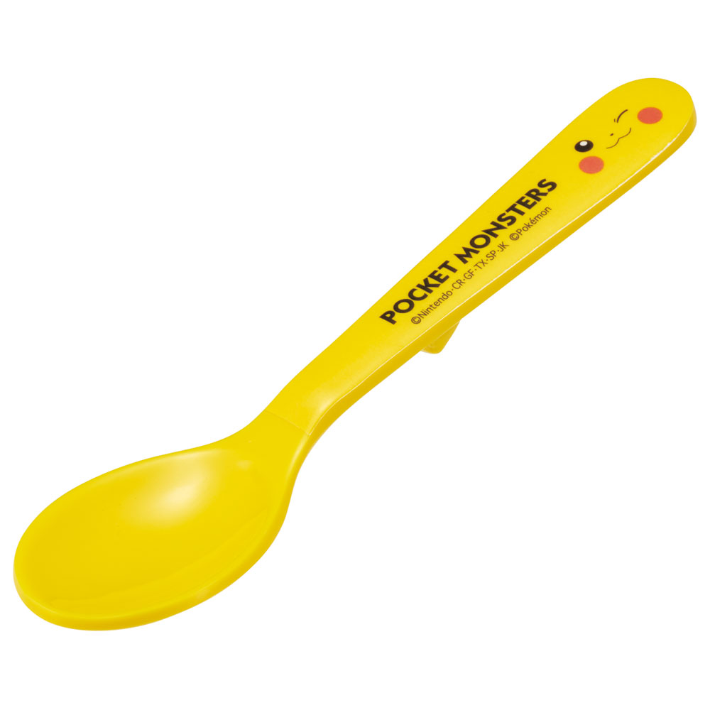 【メール便対象品】 メラミン ティー スプーン メラミン製 すべり止め付き キッズ 子供 食器 スケーター skater SM6 ポケットモンスター ポケモン ピカチュウ フェイス 23年【子供食器 メラミン食器 おしゃれ かわいい】