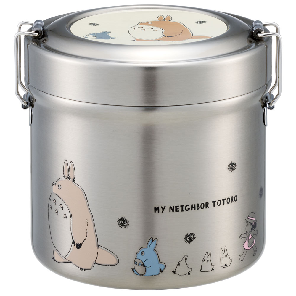 【送料無料】抗菌真空ステンレスランチジャー 640ml/2段となりのトトロ（行進）／STLB2DXAG_4973307647949