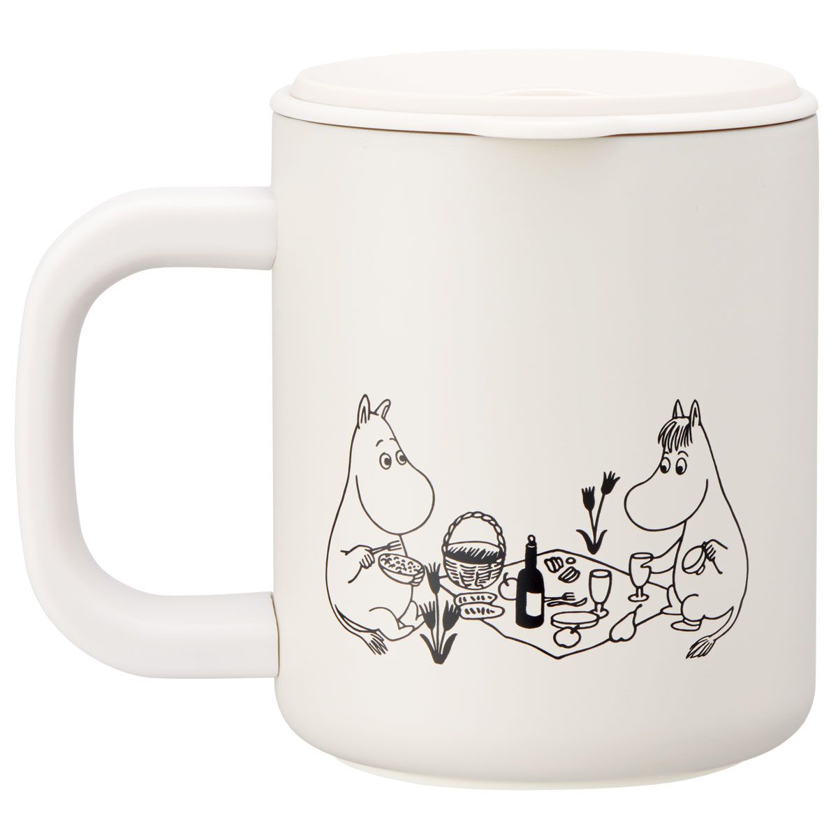 スケーター フタ付き ステンレス マグ カップ コップ 330ml 保温 保冷 skater STMG4N ムーミン (A) Moomin リトルミイ 女性【持ち手付き 断熱 真空 ステンマグ スライド 飲み口 フタ付きコップ】