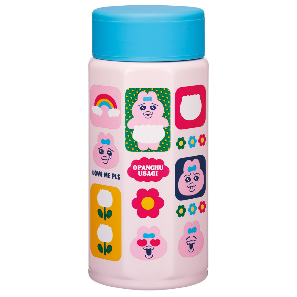 スケーター 八角形 ステンレス マグボトル 水筒 350ml 保冷 保温 直飲み 大人 キャラクター skater STO4 おぱんちゅうさぎ おパンチュウサギ 女子 女の子【ステンレスボトル マグ ボトル 350 ミニ かわいい】