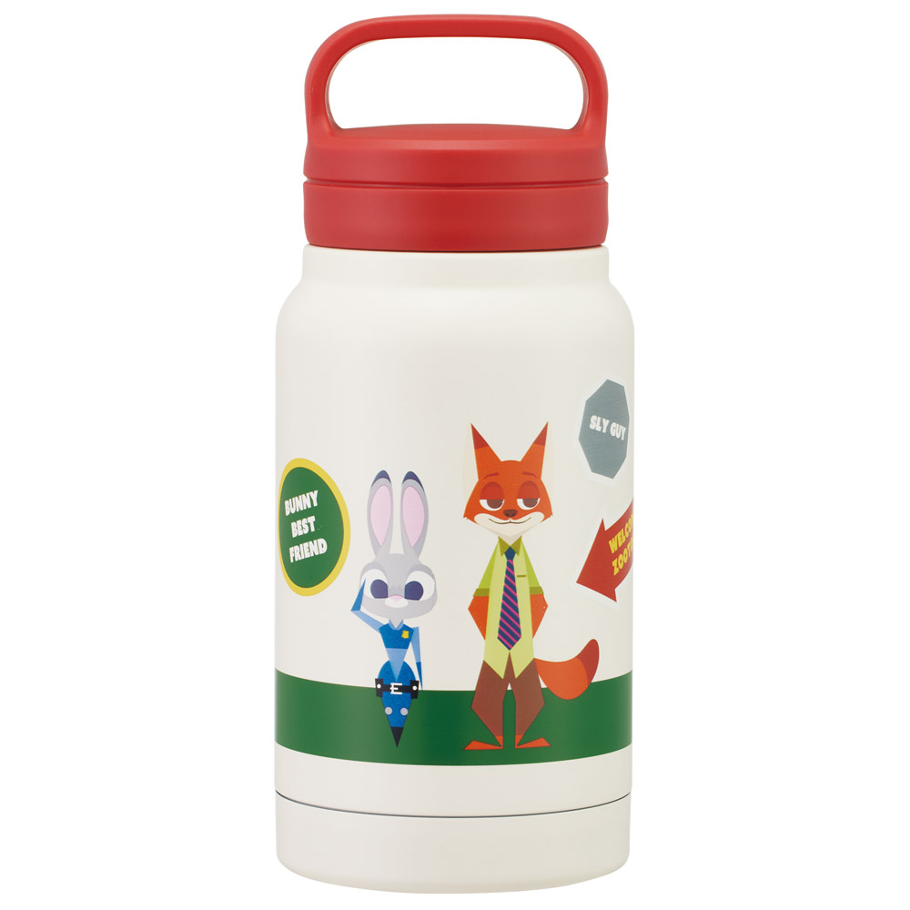 ステンレス マグボトル おすすめ 水筒 350ml 保温 保冷 skater 保温保冷 直飲み 軽量 スケーター STSC4 ズートピア ワッペン ニック ジュディ ディズニー