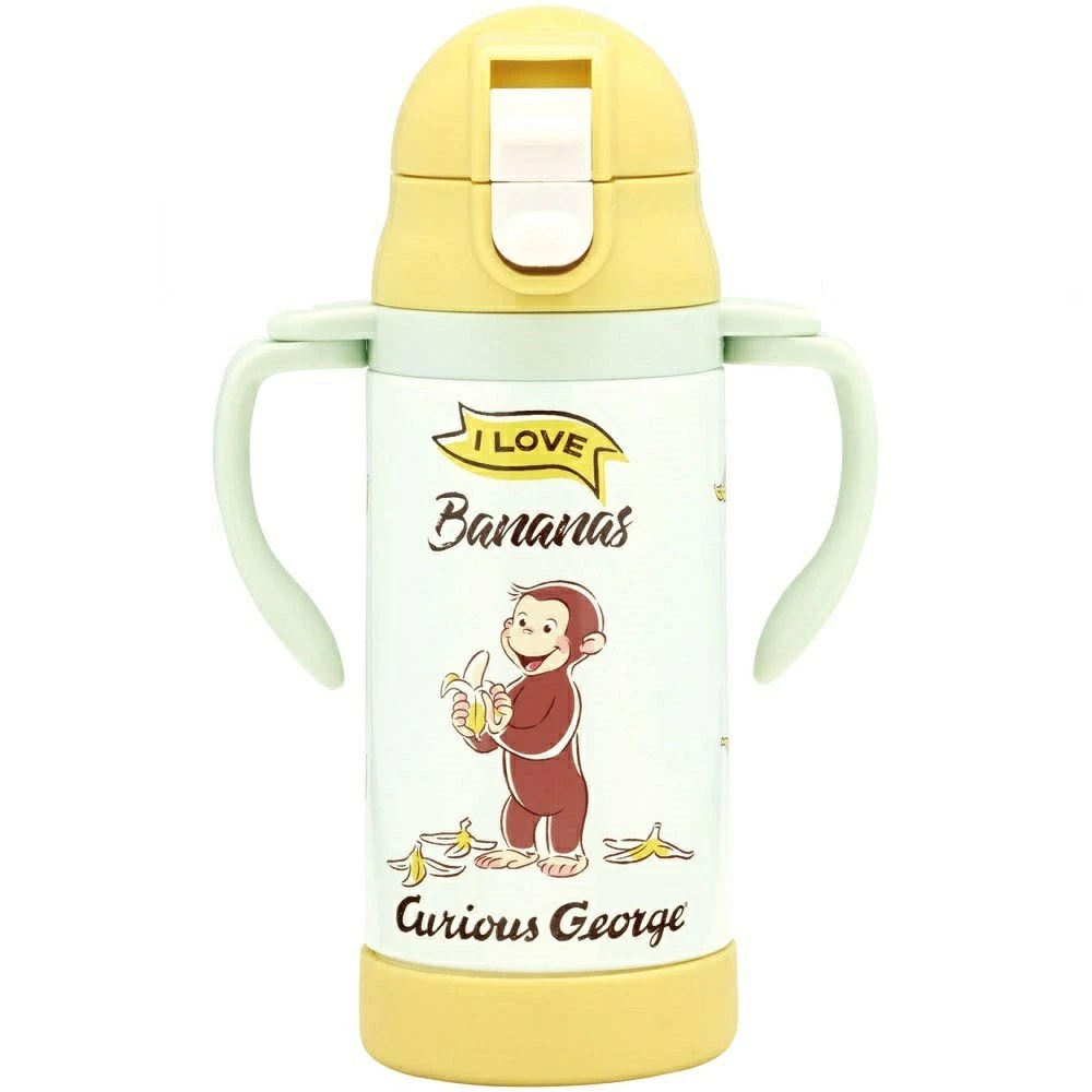 【送料無料】超軽量2WAYストローステンマグ 350ml おさるのジョージ／STWM3N_4973307662676