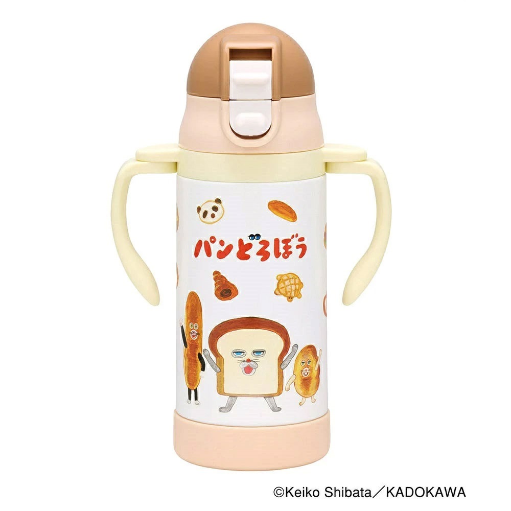 【送料無料】保冷 ステンレス ストローマグ 350ml ベビーマグ ベビー 水筒 赤ちゃん マグ skater スケーター STWM3N パンどろぼう 食ぱん 絵本キャラ 男の子 女の子【トレーニングマグ 子供 ワンプッシュ かわいい ギフト】