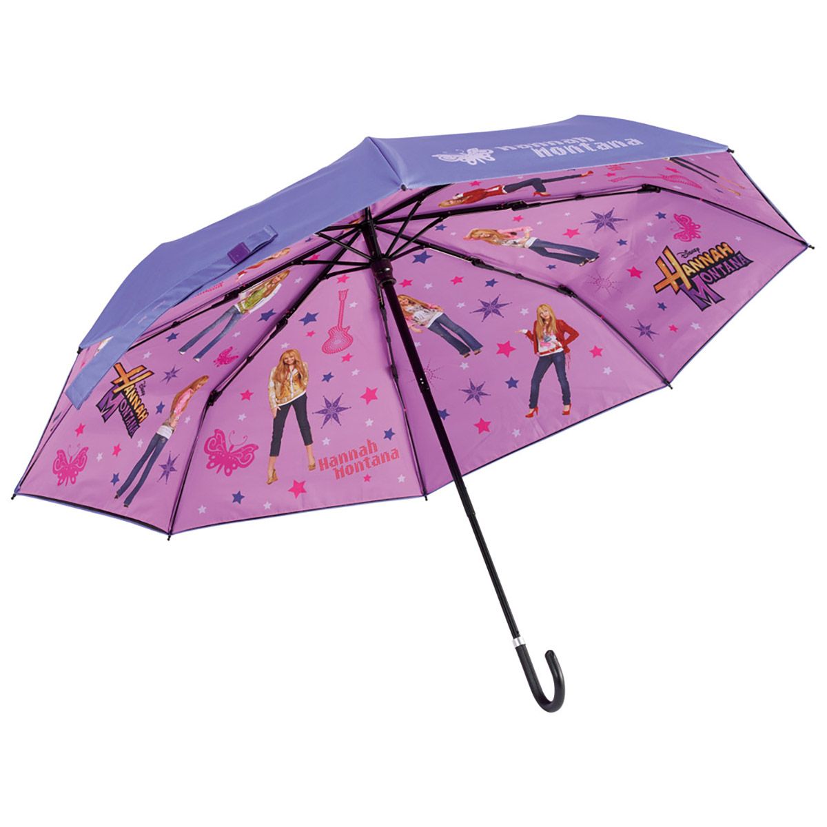 スケーター 日傘 晴雨兼用 傘 UVカット 遮光 遮熱 両面印刷 折りたたみ 55cm skater UBOTBP55 ハンナ・モンタナ Hannah Montana グッズ【両面プリント 折りたたみ傘 手開き グラスファイバー】