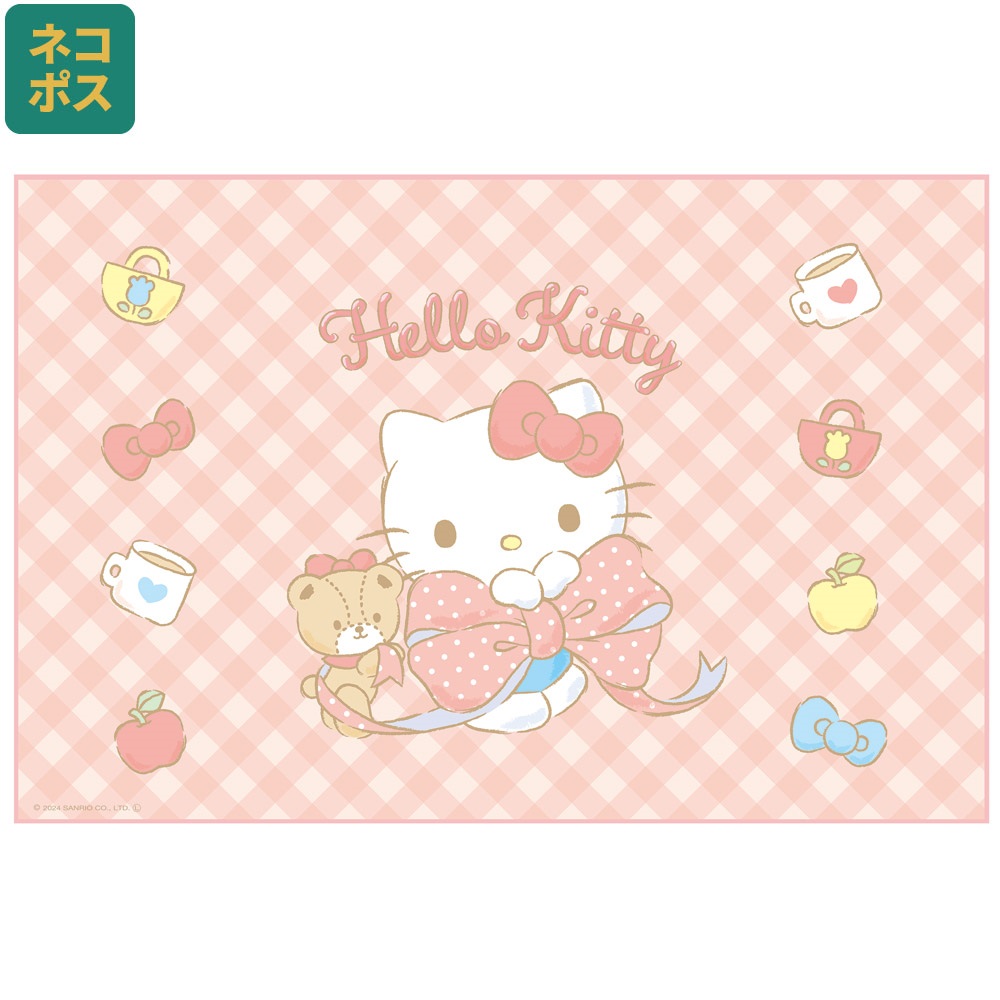 【メール便対象品】レジャーシート S/1人用 ハローキティ ビッグリボン／VS1_4973307686443