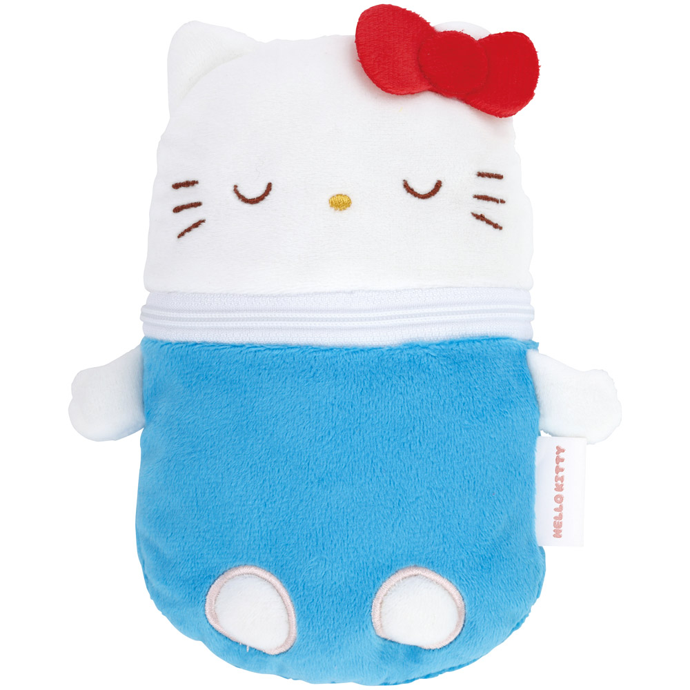 縦型 ぬいぐるみ ポーチ 小物入れ キャラクター かわいい 小物 コスメ 収納 スケーター skater ZTNP1 キティ ハローキティ キティちゃん 女の子【ふかふか クッション仕様 ファスナー開閉式】
