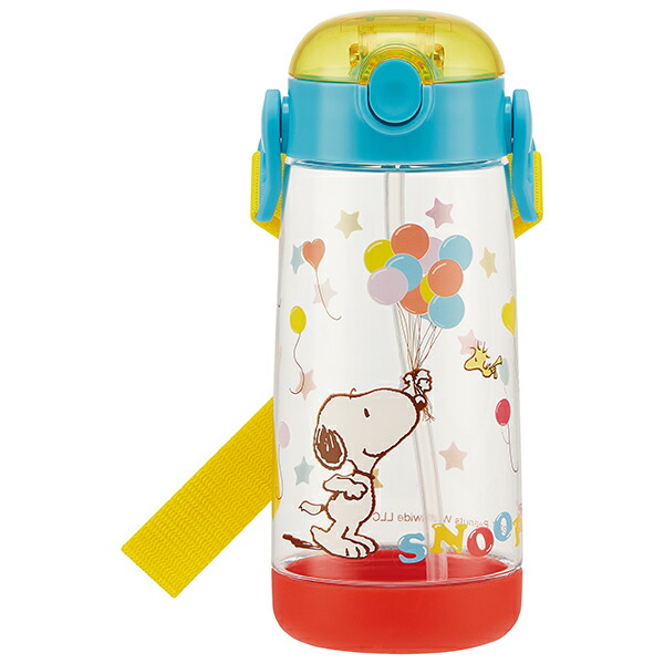 【送料無料】ワンプッシュストローボトル 480ml スヌーピー／PDSH5_4973307412813