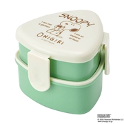 スケーター 三角 おにぎり お弁当箱 二段 500ml レンジ対応 かわいい 子供 skater ONWT1 スヌーピー SNOOPY ピーナッツ 女性 レディース【2段 ランチボックス 弁当箱 コンパクト】