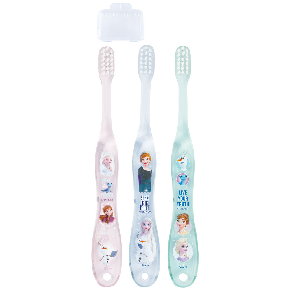 【メール便対象品】 クリア こども 歯ブラシ 3本入　アナと雪の女王2　やわらかめ ディズニー TB5SCT スケーター【園児用 ハブラシキャップ付 子供 キッズ はぶらし 歯ぶらし 虫歯予防 オーラルケア デンタルケア はみがき コンパクトヘッド  キャラクター Disney