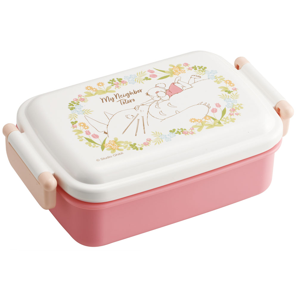 抗菌おかずがつぶれにくい ふわっとフタお弁当箱（角型） 1段/450ml トトロメイといっしょ／RBF3ANAG_4973307609428