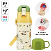 【送料無料】2WAYステンレスボトル 350ml/420mlとなりのトトロ（ネコバス）／SKDC3_4973307649622