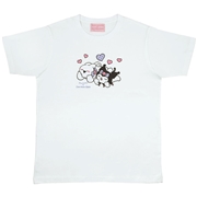Tシャツ シャツ 半袖 Lサイズ クルーネック 丸首 服 綿 コットン 白 ホワイト スケーター skater ZTS17 クロミ すこぶる動くウサギ サンリオ【キャラクター プリント かわいい】