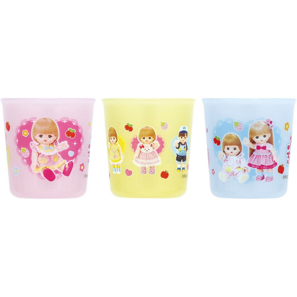 ベビー コップ 3個 セット 赤ちゃん コップ飲み 練習 小さい プラスチック skater スケーター BCUP1AG メルちゃん グッズ めるちゃん【キャラクター 子供 食洗機対応 トレーニング 日本製】
