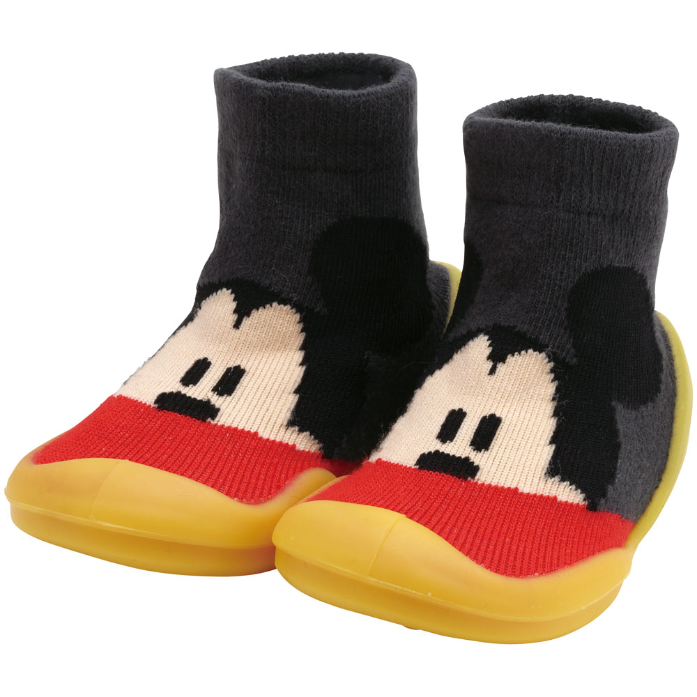 ソックス シューズ XS 11.3cm ベビー ファースト シューズ 靴 赤ちゃん BSSHL1 スケーター skater ミッキーマウス ミッキー Mickey 男の子 女の子【キャラクター 靴下 くつ クツ ファーストシューズ 室内履き ベビーシューズ 子供】