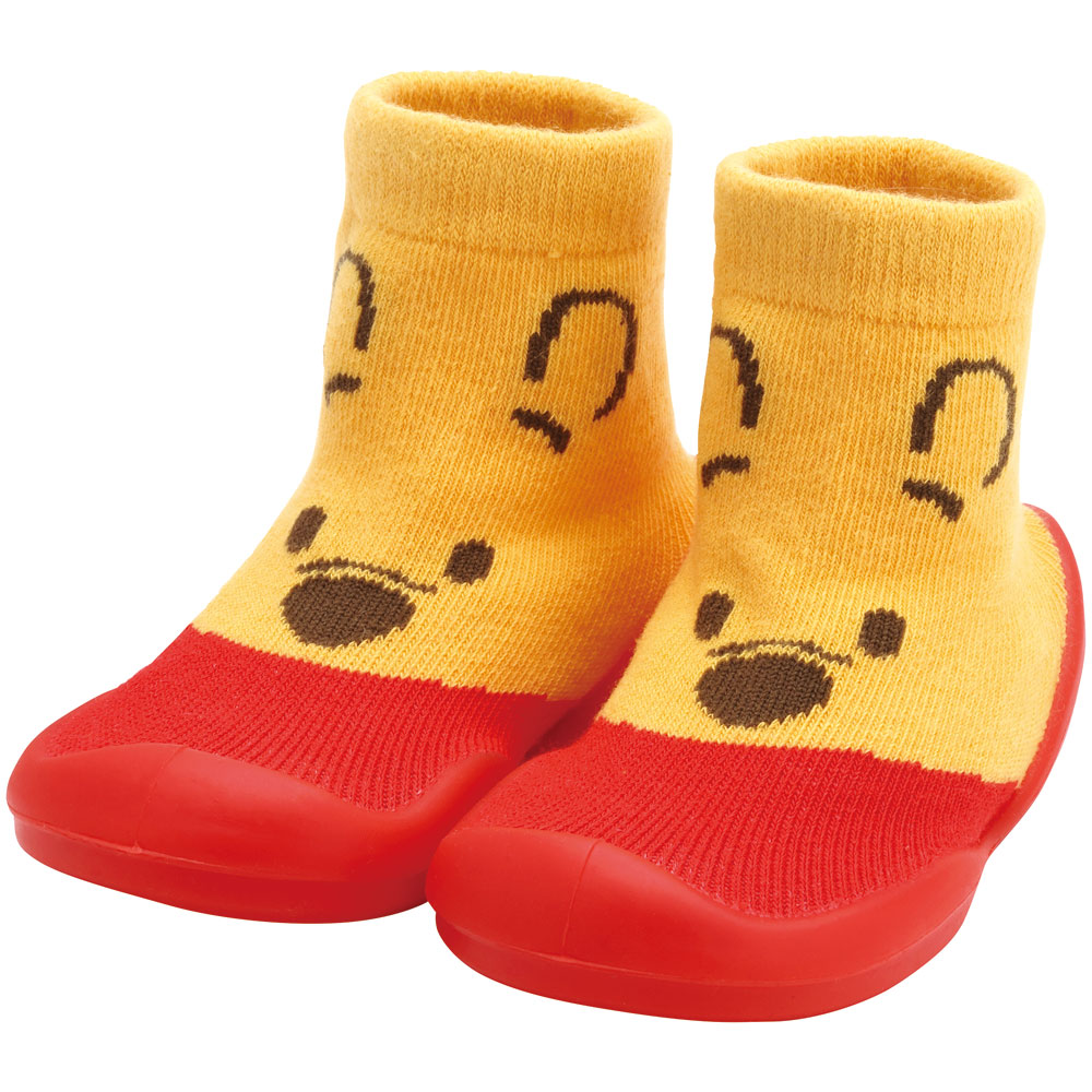 ソックス シューズ XS 11.3cm ベビー ファースト シューズ 靴 赤ちゃん BSSHL1 スケーター skater くまのプーさん プーさん Pooh 男の子 女の子【キャラクター 靴下 くつ クツ ファーストシューズ 室内履き ベビーシューズ 子供】