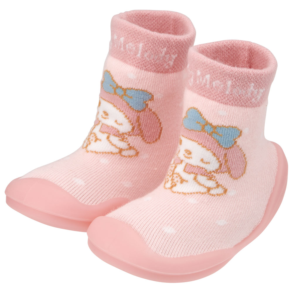 ソックス シューズ M 12.6cm ベビー ファースト シューズ 靴 赤ちゃん BSSHL3 スケーター skater マイメロディ マイメロ サンリオ 女の子 女子【キャラクター 靴下 くつ クツ ファーストシューズ 室内履き ベビーシューズ 子供】
