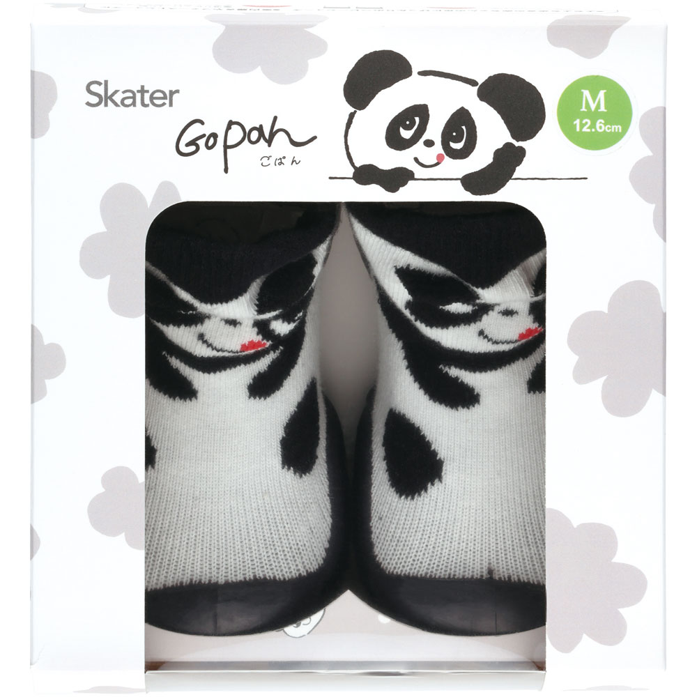 ソックス シューズ ギフトボックス M 12.6cm ベビー 靴 赤ちゃん BSSHL3G スケーター skater ゴパン パンダ パンダ柄 ぱんだ 男の子 女の子【キャラクター 靴下 くつ クツ ファーストシューズ】