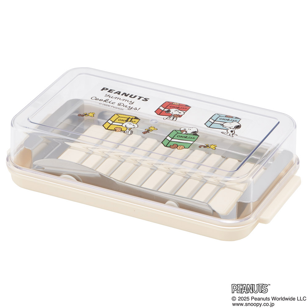 スケーター バターケース カット ステンレス 200g バターカット カッター付き 食洗機 skater BTG2DXNN スヌーピー クッキー SNOOPY ピーナッツ 女性【おしゃれ バターナイフ 付き 便利 調理 パン グッズ】