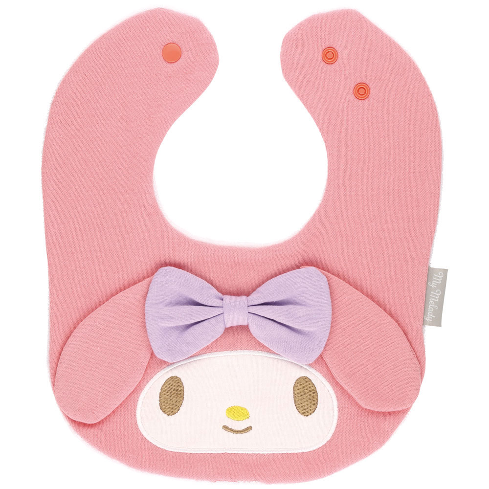 【メール便対象品】 ダイカット ベビー ビブ よだれかけ スタイ 綿100％ かわいい キャラクター スケーター skater CBBB1 マイメロディ マイメロ サンリオ 女の子 女子【子供 キッズ こども 子ども 食べこぼし 防止】