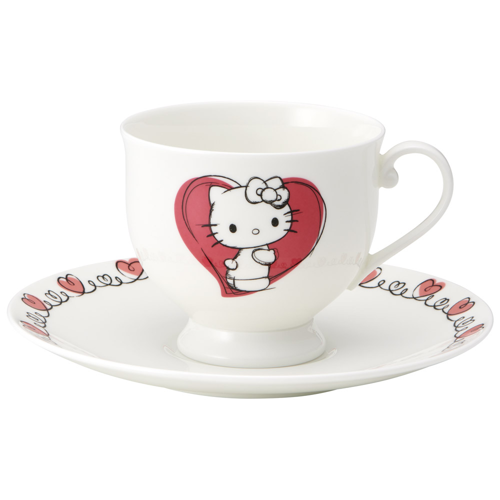 【送料無料】カップ ソーサー 240ml ナルミボーンチャイナ NARUMI ナルミ ボーンチャイナ 食器 スケーター skater CBCS24 キティ ハローキティ キティちゃん 女の子【カップソーサーセット 陶磁器 キャラクター 鳴海製陶】