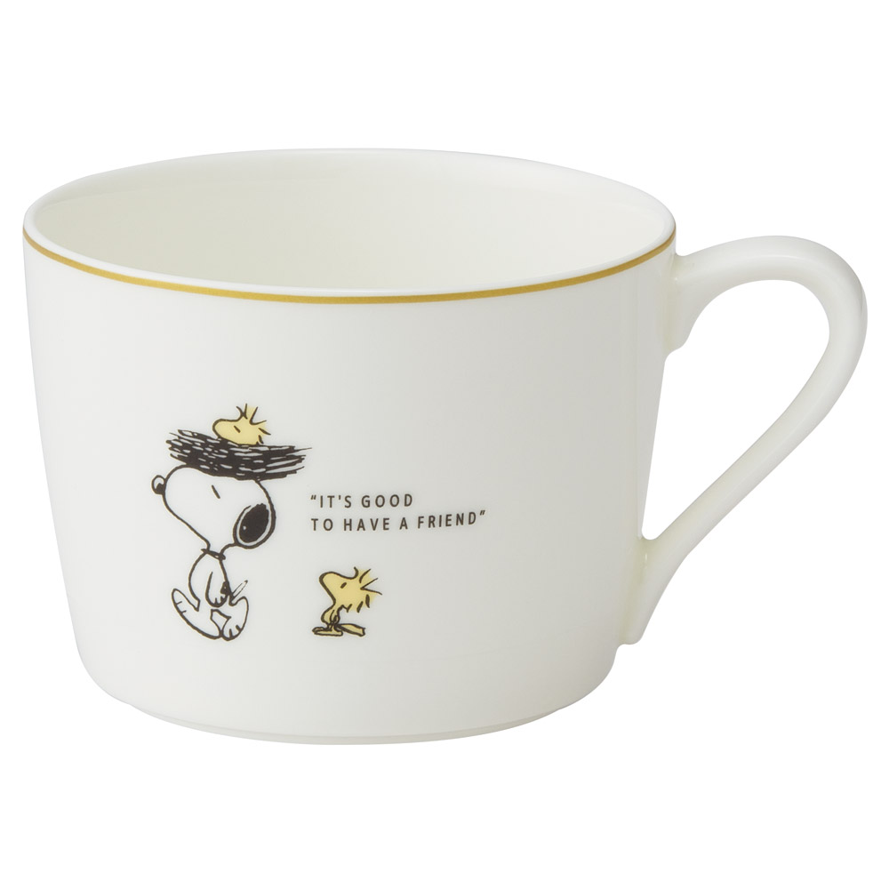 スケーター マグカップ 小 270ml マグ ナルミボーンチャイナ NARUMI ナルミ ボーンチャイナ 食器 skater CBMG27 スヌーピー バッジ SNOOPY ピーナッツ 女性【コップ 磁器 陶磁器 キャラクター 鳴海製陶】