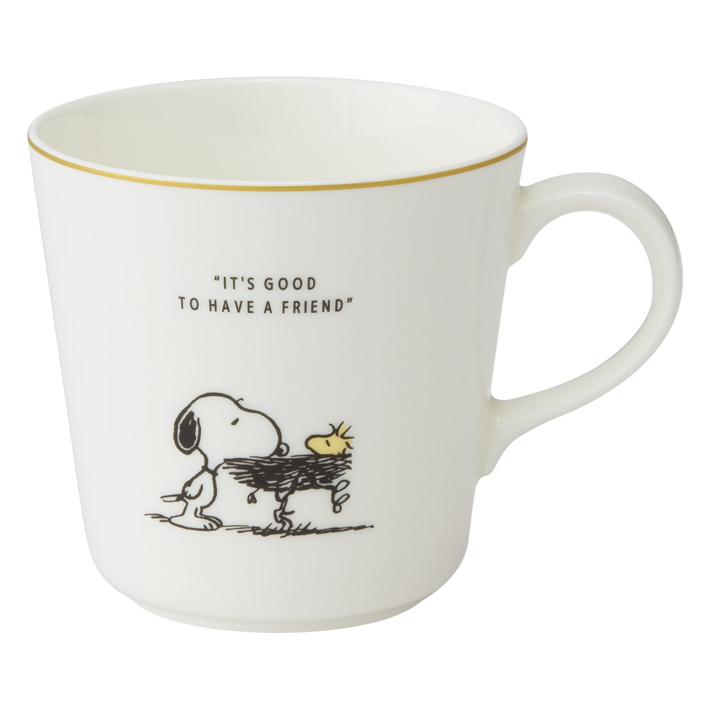 スケーター マグカップ 大 290ml マグ ナルミボーンチャイナ NARUMI ナルミ ボーンチャイナ 食器 skater CBMG30 スヌーピー バッジ SNOOPY ピーナッツ 女性【コップ 磁器 陶磁器 キャラクター 鳴海製陶】