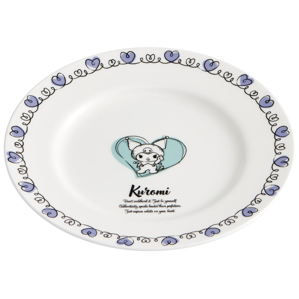 【送料無料】プレート 皿 19cm ナルミボーンチャイナ NARUMI ナルミ ボーンチャイナ 食器 お皿 スケーター skater CBPL19 クロミ クロミちゃん サンリオ 女の子 女子【取り皿 丸皿 陶磁器 キャラクター 鳴海製陶】