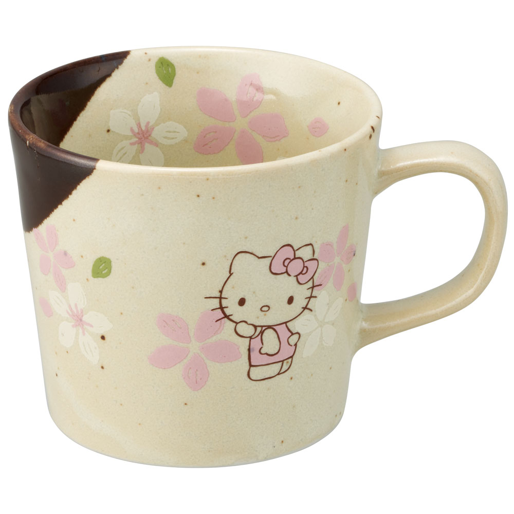 【送料無料】マグカップ コーヒーカップ 和食器 コップ 和食 おしゃれ モダン かわいい 大人 skater スケーター CHMM1 キティ ハローキティ さくら サンリオ【内祝い 来客用 食器 キャラクター 美濃焼 美濃焼き ギフト 贈り物】