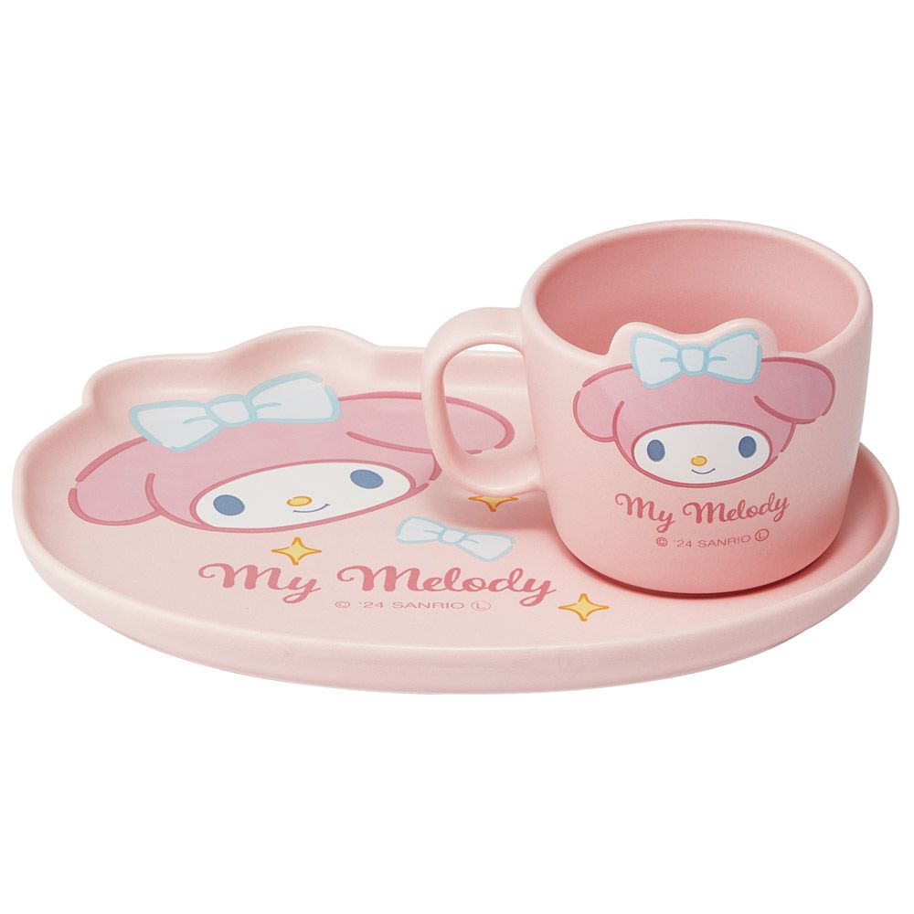 スケーター 陶器製 モーニングセット カップ プレート セット 食器 皿 キャラクター かわいい skater CHMS1 マイメロディ マイメロ サンリオ 女の子 女子【マグカップ コップ お皿 レンジ 食洗機 対応 プレゼント】