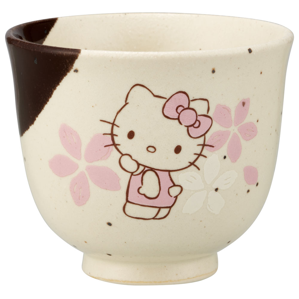 湯呑み 湯飲み 和食器 コップ 和食 おしゃれ モダン かわいい 大人 桜柄 内祝い skater スケーター CHMT1 キティ ハローキティ さくら サンリオ【来客用 食器 キャラクター 美濃焼 美濃焼き ギフト 贈り物 工芸品】