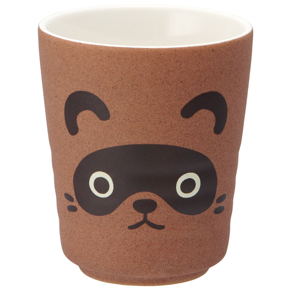 湯のみ 陶器製 260ml 湯飲み コップ 食器 かわいい 陶器 ゆのみ 湯呑み スケーター skater CHYN2 TANUKI たぬき タヌキ 動物柄 男の子 女の子【可愛い キッズ 子ども 子供 こども】