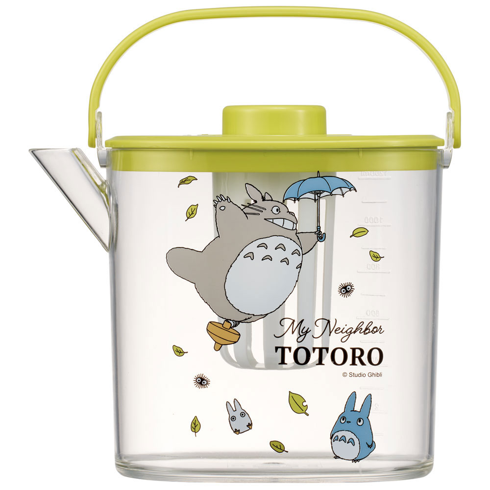 冷茶ポット 水出し お湯出し 茶ポット お茶ポット キャラクター 蓋 ピッチャー skater CM10 スケーター となりのトトロ totoro スタジオジブリ 女性 レディース【冷水筒 麦茶ポット 冷水ポット 洗いやすい 広口 茶こし付 フタ】