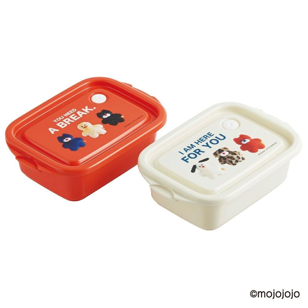 スケーター 保存容器 弁当箱 フードコンテナ シールボックス 2個セット 500ml プラスチックskater FCN2W mojojojo モジョジョジョ グッズ【おしゃれ 食品保存 食材保存 シンプル お弁当 ランチボックス】