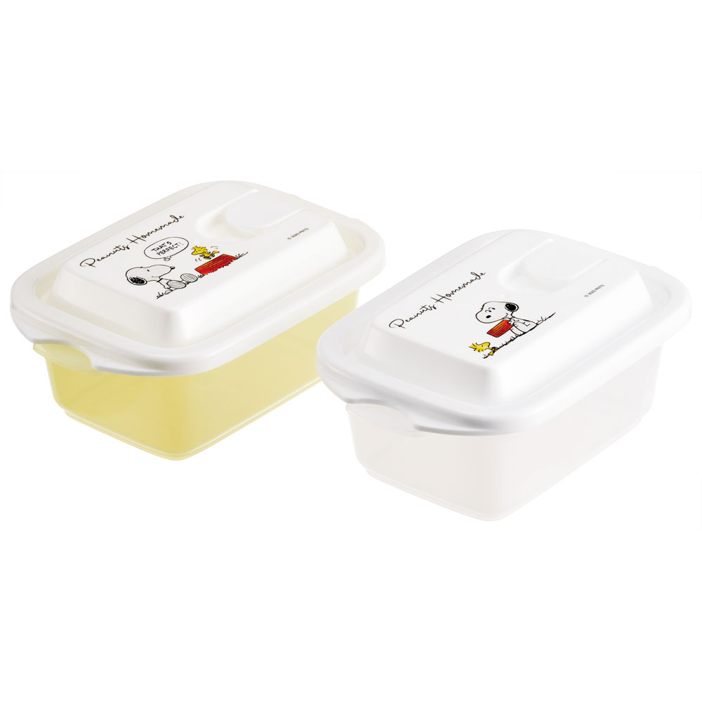 エアー弁 ふわっと 保存容器 セット 2個入り 300ml プラスチック 食品 おしゃれ skater スケーター FCNF1W スヌーピー SNOOPY ピーナッツ 水彩 女性 レディース