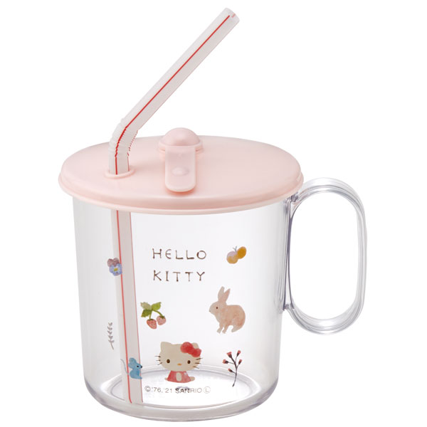 スケーター 【ベビー用品】抗菌ストローコップ●ハローキティ フォレストフレンズ●//銀イオン Ag+ ベビー キッズ 幼児 子供 ふた付き 取っ手付き かわいい キャラクター キティちゃん サンリオ Sanrio//
