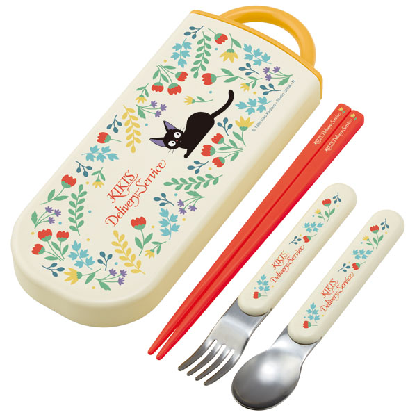 子供用 抗菌 お弁当 トリオセット 開けやすいスライド式（箸、スプーン、フォークのセット） 魔女の宅急便ボタニカル／TACC2AG_4973307564666